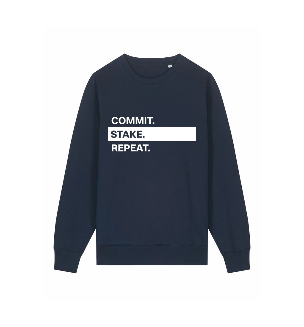 Pullover Matcher | "COMMIT. STAKE. REPEAT."
