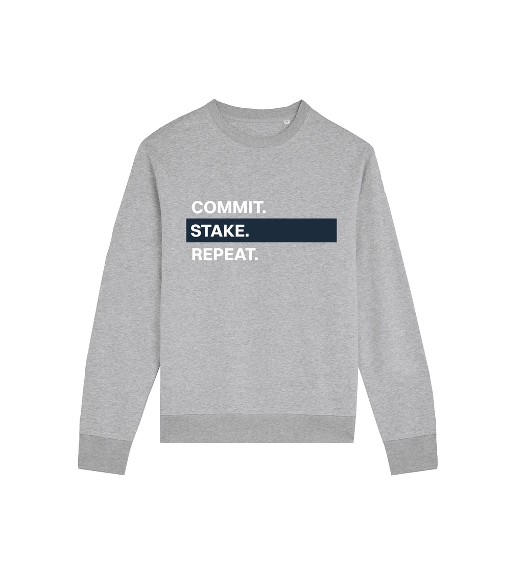 Pullover Matcher | "COMMIT. STAKE. REPEAT."
