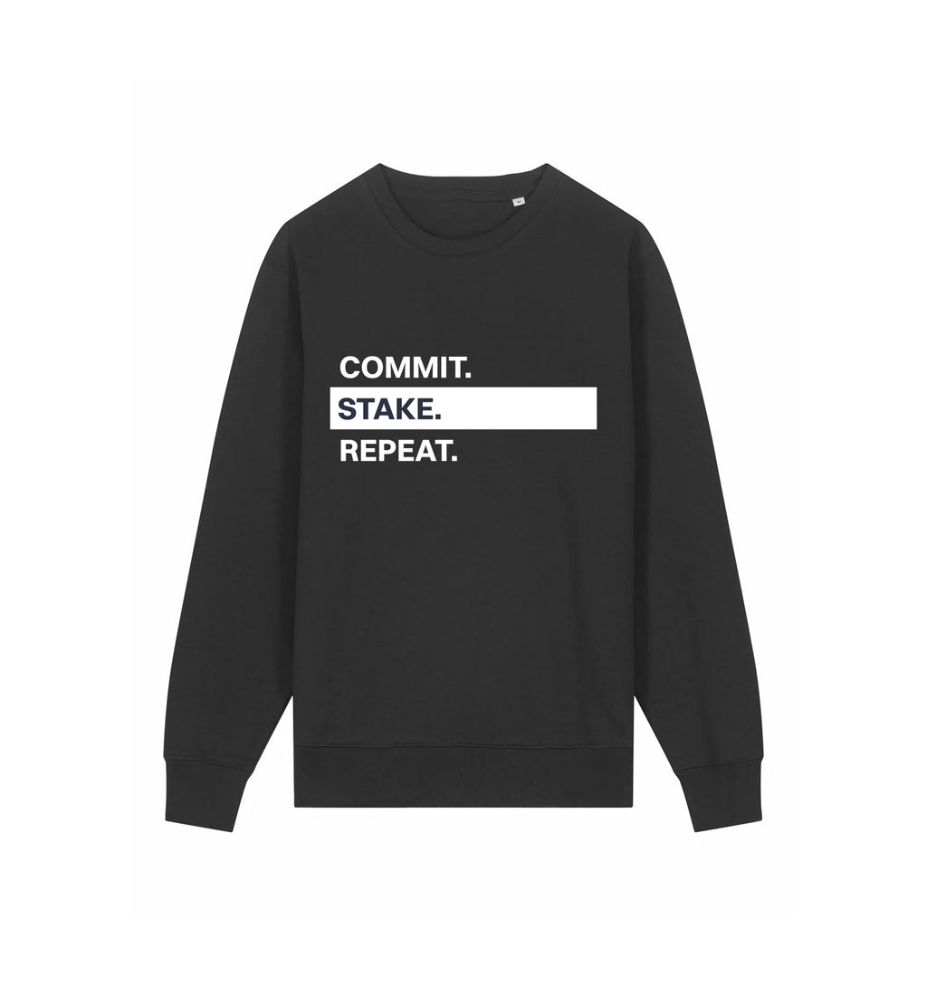 Pullover Matcher | "COMMIT. STAKE. REPEAT."